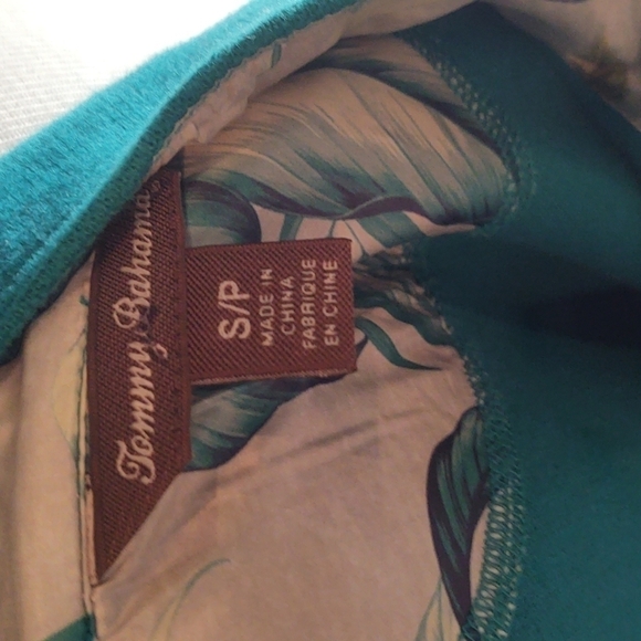 Tommy Bahama Tropical Trim Teal Pullover Sz S - Picture 7 of 9